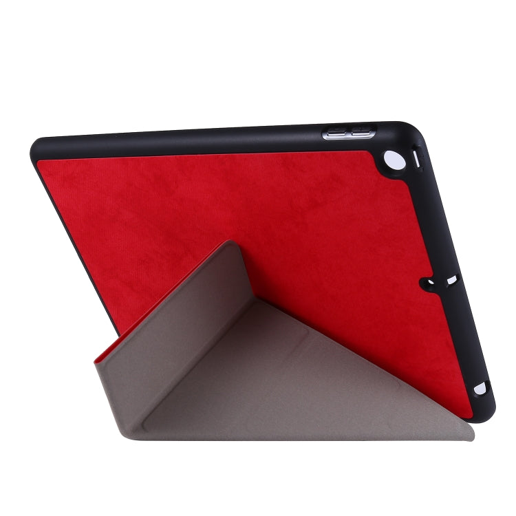 For iPad 10.2 2021 / 2020 / 2019 / iPad 10.2 2020 Silk Texture Horizontal Deformation Flip Leather Case with Holder & Pen Slot
