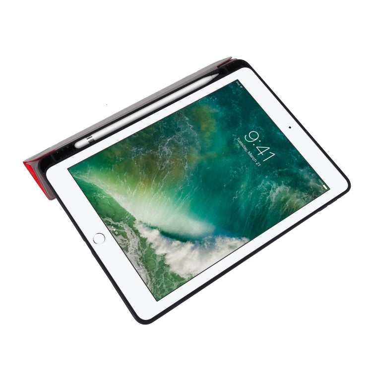 For iPad 10.2 2021 / 2020 / 2019 / iPad 10.2 2020 Silk Texture Horizontal Deformation Flip Leather Case with Holder & Pen Slot