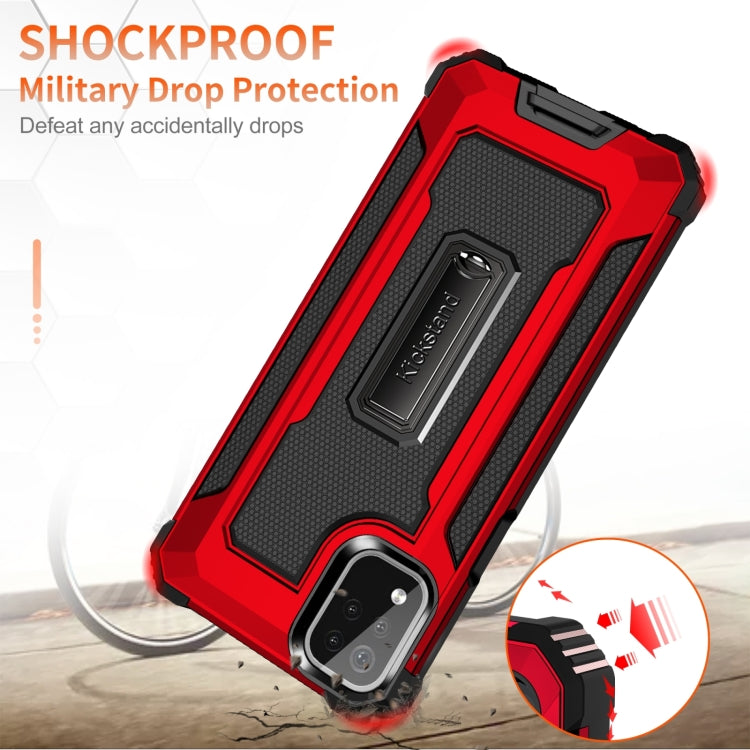 For LG K53 10 PCS Knight Jazz PC+TPU Shockproof Protective Case with Foldable Holder