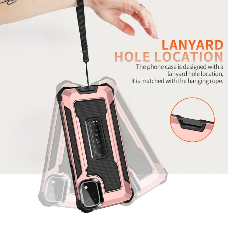 For LG K53 10 PCS Knight Jazz PC+TPU Shockproof Protective Case with Foldable Holder