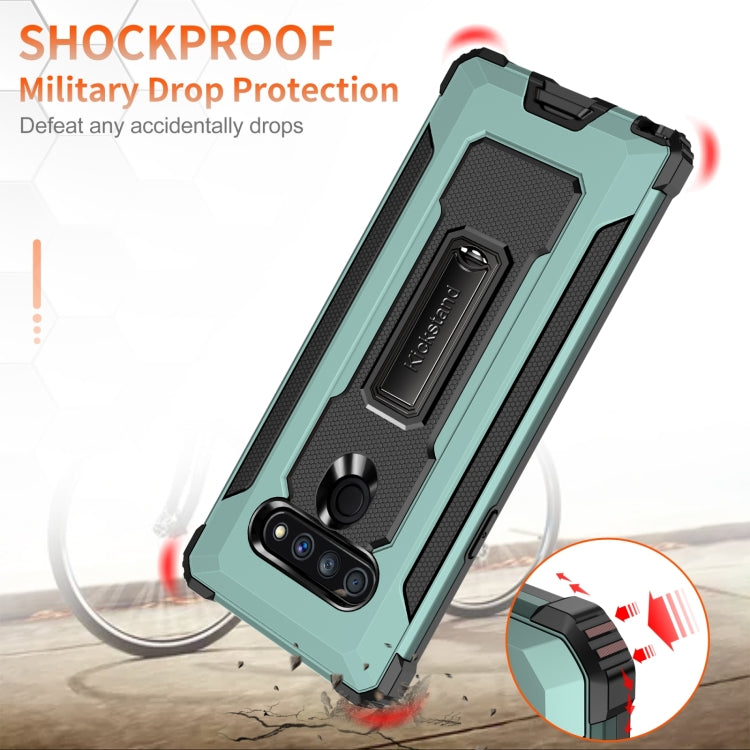 For LG Stylo 6 10 PCS Knight Jazz PC+TPU Shockproof Protective Case with Foldable Holder