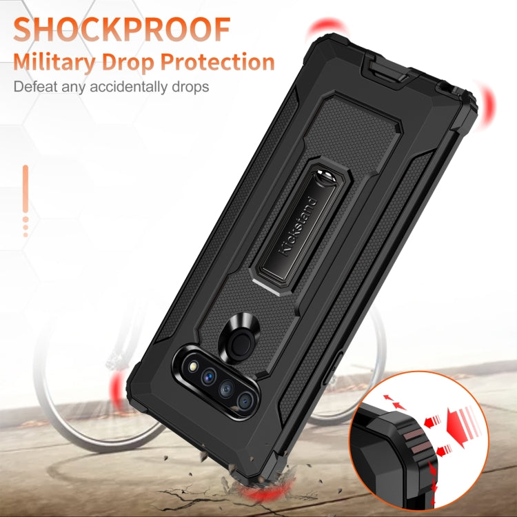 For LG Stylo 6 10 PCS Knight Jazz PC+TPU Shockproof Protective Case with Foldable Holder