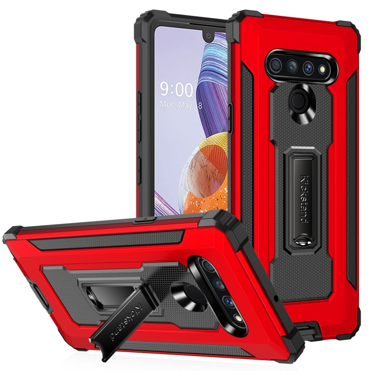 For LG Stylo 6 10 PCS Knight Jazz PC+TPU Shockproof Protective Case with Foldable Holder