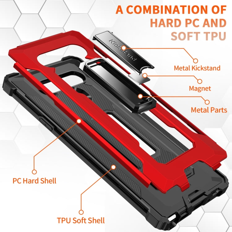 For LG Stylo 6 10 PCS Knight Jazz PC+TPU Shockproof Protective Case with Foldable Holder