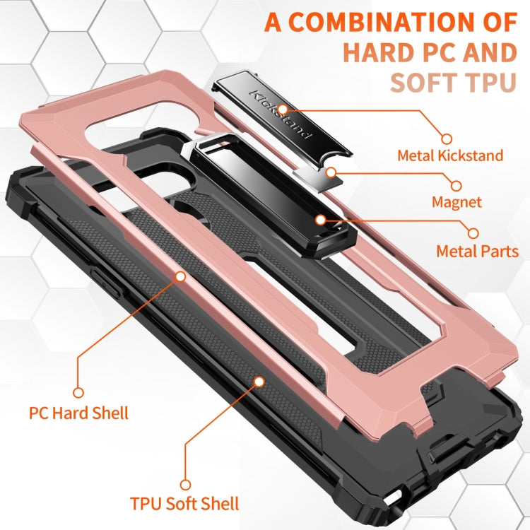 For LG Stylo 6 10 PCS Knight Jazz PC+TPU Shockproof Protective Case with Foldable Holder