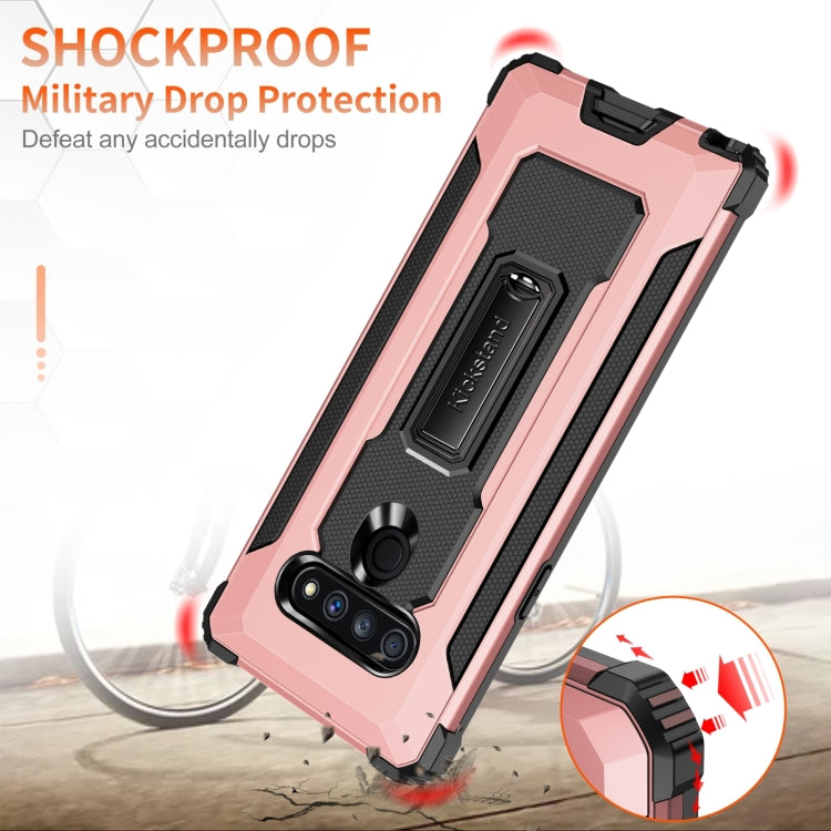 For LG Stylo 6 10 PCS Knight Jazz PC+TPU Shockproof Protective Case with Foldable Holder