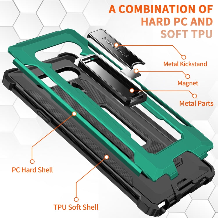 For LG Stylo 6 10 PCS Knight Jazz PC+TPU Shockproof Protective Case with Foldable Holder
