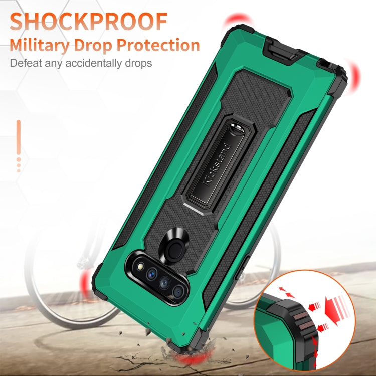 For LG Stylo 6 10 PCS Knight Jazz PC+TPU Shockproof Protective Case with Foldable Holder