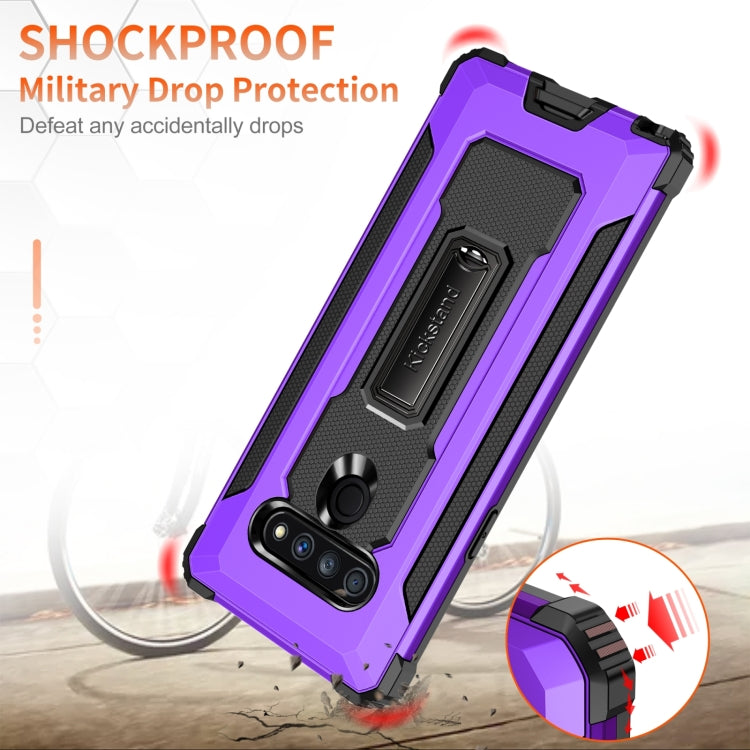 For LG Stylo 6 10 PCS Knight Jazz PC+TPU Shockproof Protective Case with Foldable Holder