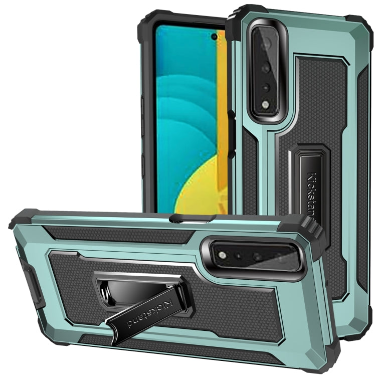 For LG Stylo 7 5G 10 PCS Knight Jazz PC+TPU Shockproof Protective Case with Foldable Holder