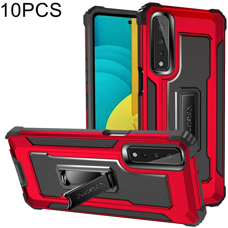 For LG Stylo 7 5G 10 PCS Knight Jazz PC+TPU Shockproof Protective Case with Foldable Holder