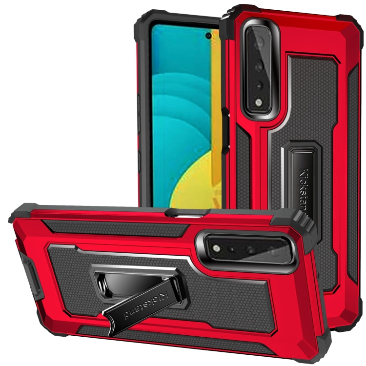 For LG Stylo 7 5G 10 PCS Knight Jazz PC+TPU Shockproof Protective Case with Foldable Holder
