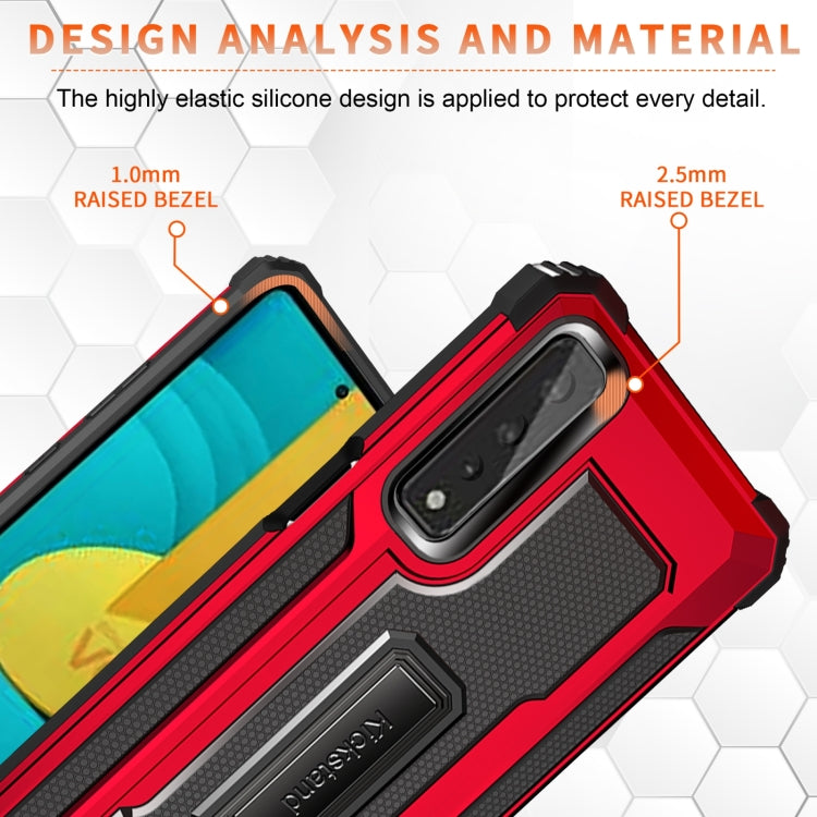 For LG Stylo 7 5G 10 PCS Knight Jazz PC+TPU Shockproof Protective Case with Foldable Holder