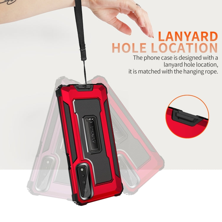 For LG Stylo 7 5G 10 PCS Knight Jazz PC+TPU Shockproof Protective Case with Foldable Holder