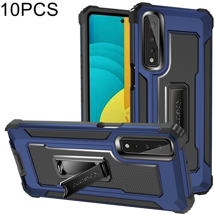 For LG Stylo 7 5G 10 PCS Knight Jazz PC+TPU Shockproof Protective Case with Foldable Holder