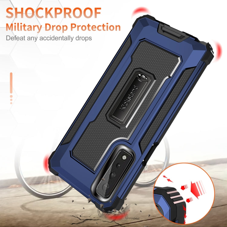 For LG Stylo 7 5G 10 PCS Knight Jazz PC+TPU Shockproof Protective Case with Foldable Holder