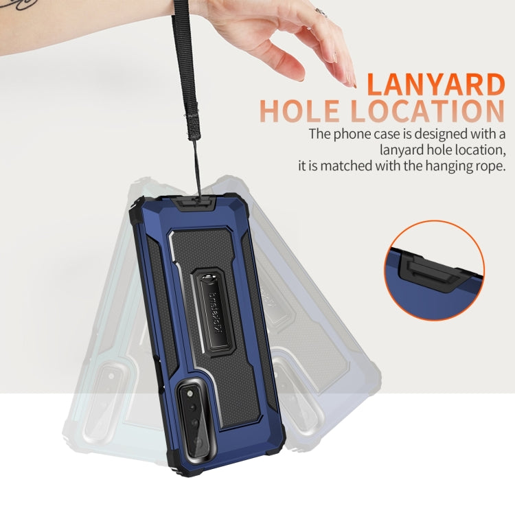 For LG Stylo 7 5G 10 PCS Knight Jazz PC+TPU Shockproof Protective Case with Foldable Holder