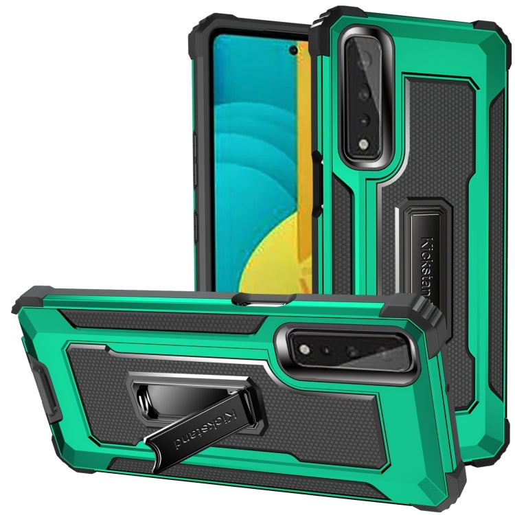 For LG Stylo 7 5G 10 PCS Knight Jazz PC+TPU Shockproof Protective Case with Foldable Holder