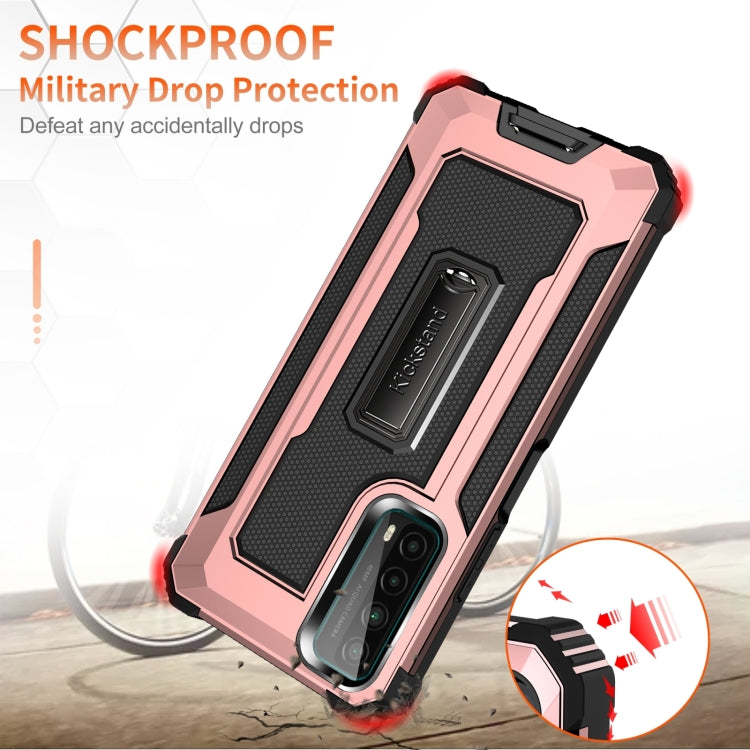 For Huawei Y7a 10 PCS Knight Jazz PC+TPU Shockproof Protective Case with Foldable Holder