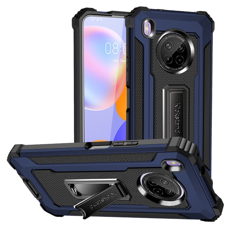For Huawei Y9a 10 PCS Knight Jazz PC+TPU Shockproof Protective Case with Foldable Holder