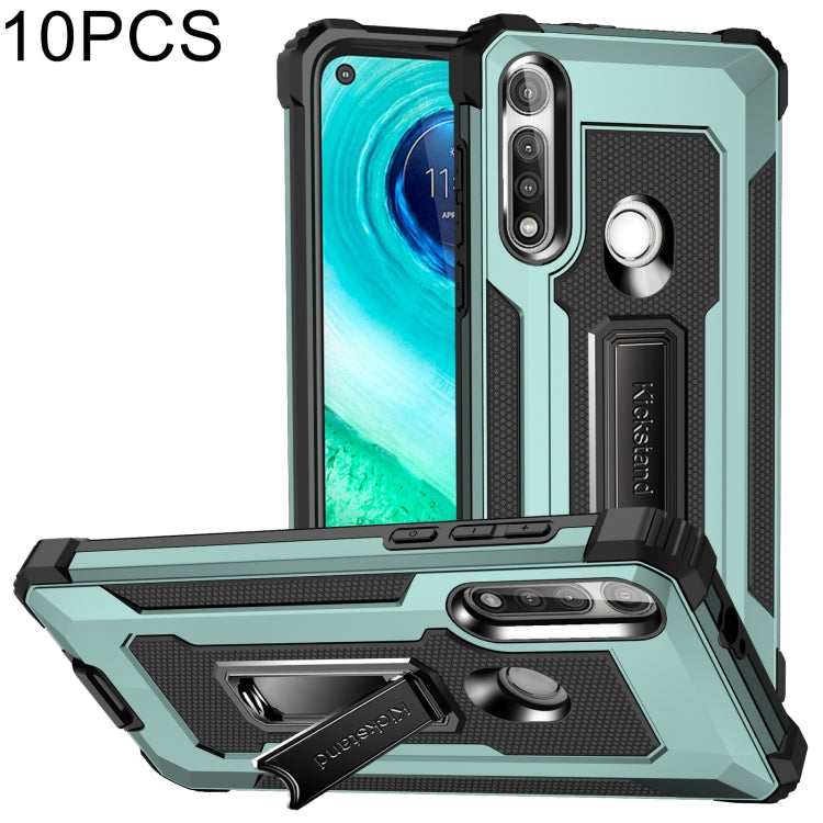 For Motorola Moto G Fast 10 PCS Knight Jazz PC+TPU Shockproof Protective Case with Foldable Holder