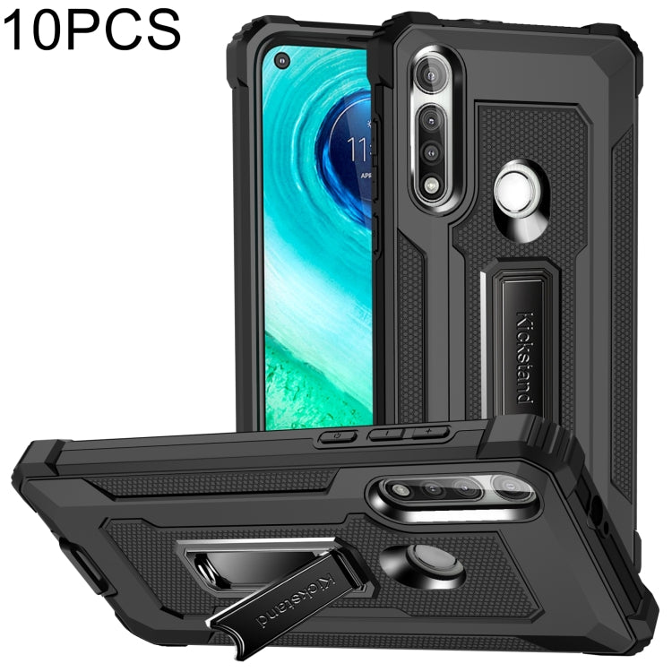For Motorola Moto G Fast 10 PCS Knight Jazz PC+TPU Shockproof Protective Case with Foldable Holder