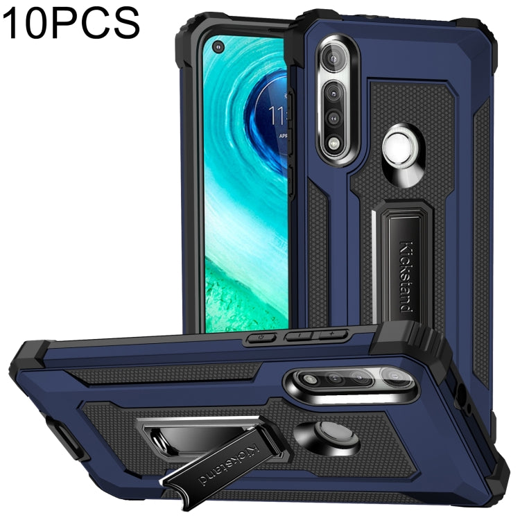For Motorola Moto G Fast 10 PCS Knight Jazz PC+TPU Shockproof Protective Case with Foldable Holder