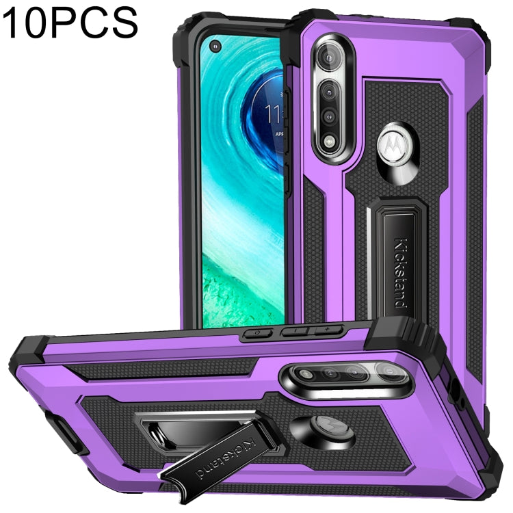 For Motorola Moto G Fast 10 PCS Knight Jazz PC+TPU Shockproof Protective Case with Foldable Holder