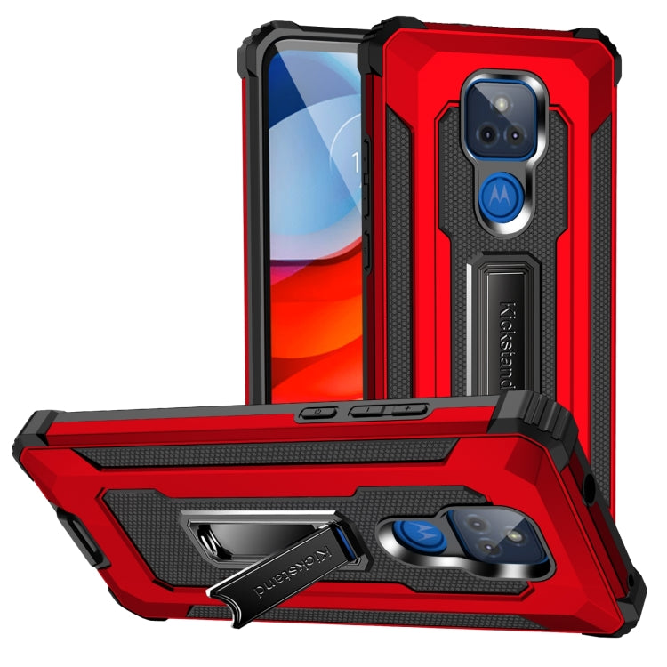 For Motorola Moto G Play 2021 10 PCS Knight Jazz PC+TPU Shockproof Protective Case with Foldable Holder