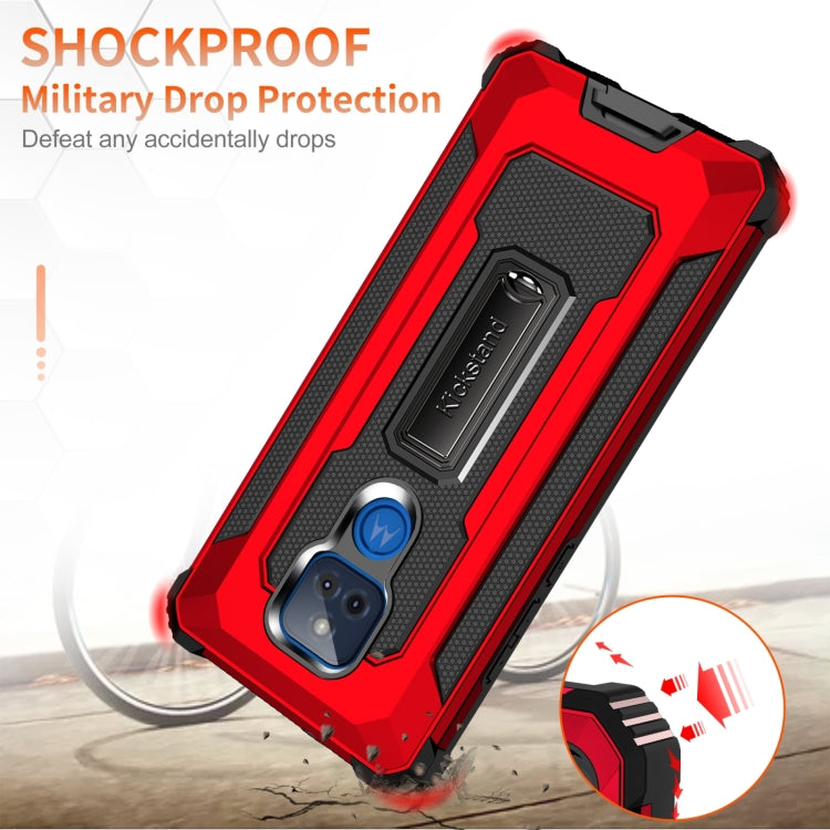 For Motorola Moto G Play 2021 10 PCS Knight Jazz PC+TPU Shockproof Protective Case with Foldable Holder