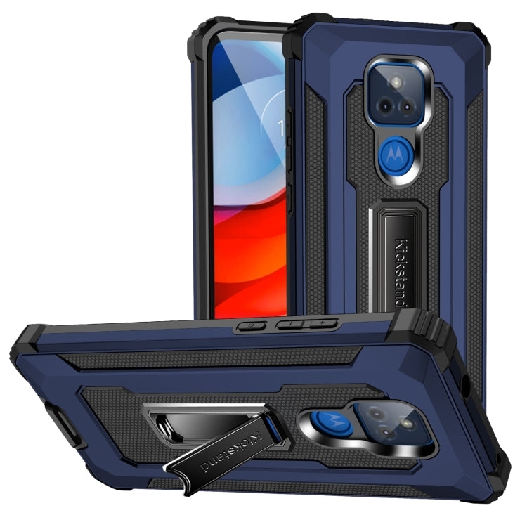 For Motorola Moto G Play 2021 10 PCS Knight Jazz PC+TPU Shockproof Protective Case with Foldable Holder