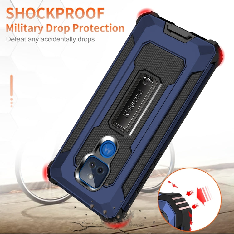 For Motorola Moto G Play 2021 10 PCS Knight Jazz PC+TPU Shockproof Protective Case with Foldable Holder