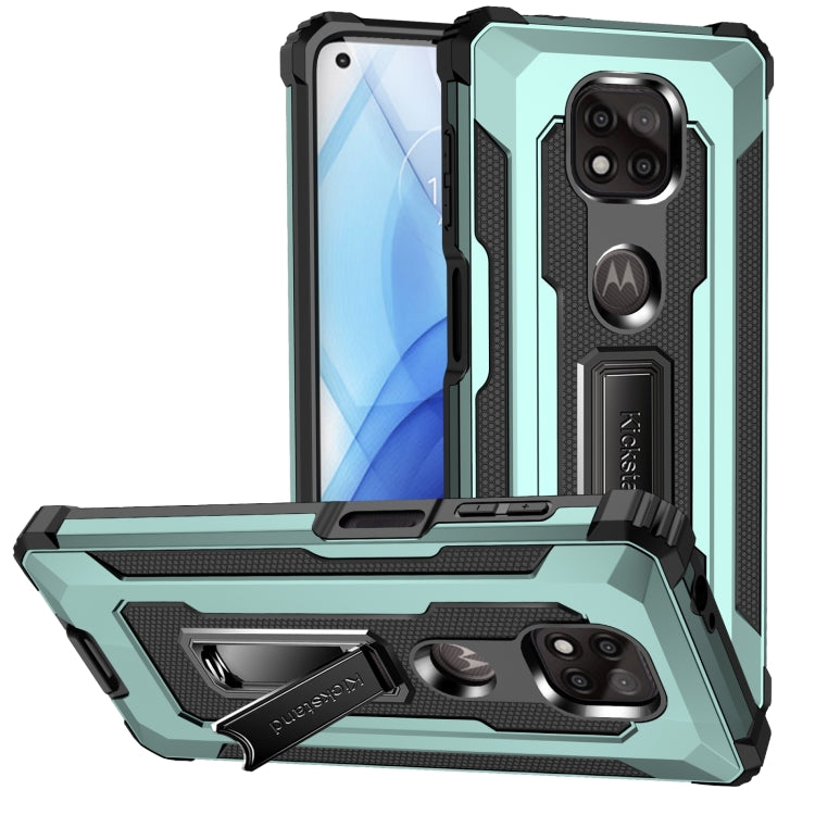 For Motorola Moto G Power 2021 10 PCS Knight Jazz PC+TPU Shockproof Protective Case with Foldable Holder