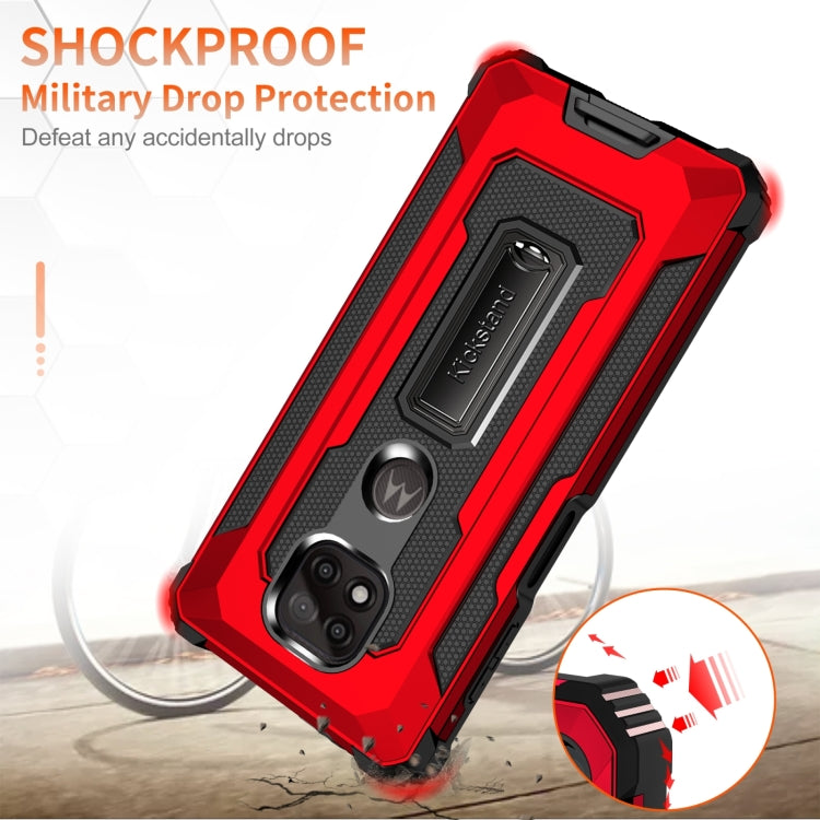 For Motorola Moto G Power 2021 10 PCS Knight Jazz PC+TPU Shockproof Protective Case with Foldable Holder