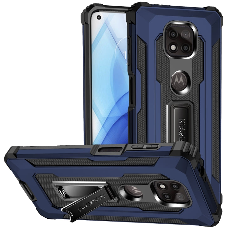 For Motorola Moto G Power 2021 10 PCS Knight Jazz PC+TPU Shockproof Protective Case with Foldable Holder
