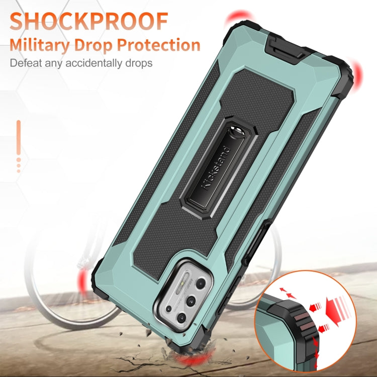 For Motorola Moto G Stylus 2021 10 PCS Knight Jazz PC+TPU Shockproof Protective Case with Foldable Holder