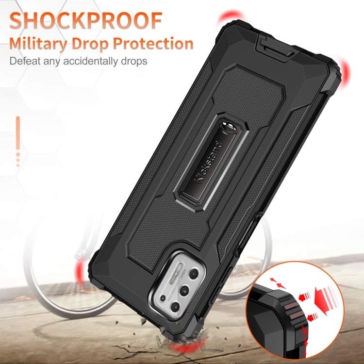 For Motorola Moto G Stylus 2021 10 PCS Knight Jazz PC+TPU Shockproof Protective Case with Foldable Holder