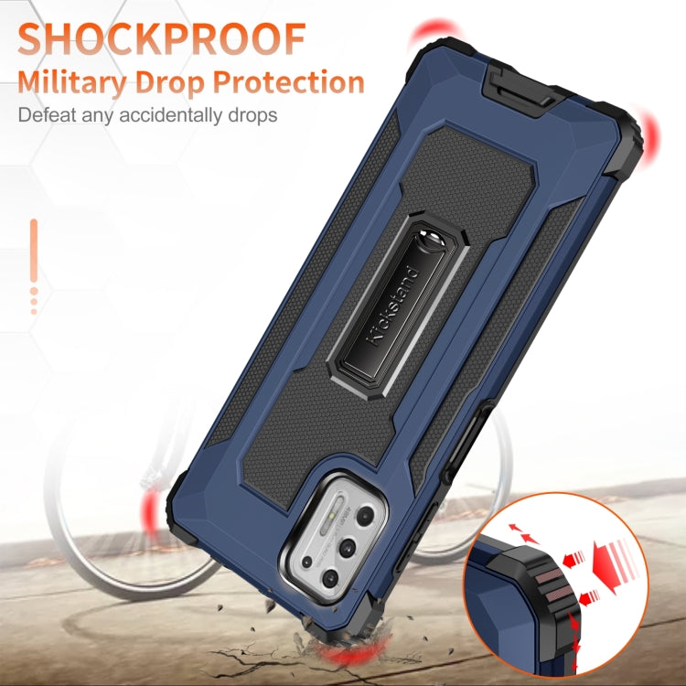 For Motorola Moto G Stylus 2021 10 PCS Knight Jazz PC+TPU Shockproof Protective Case with Foldable Holder