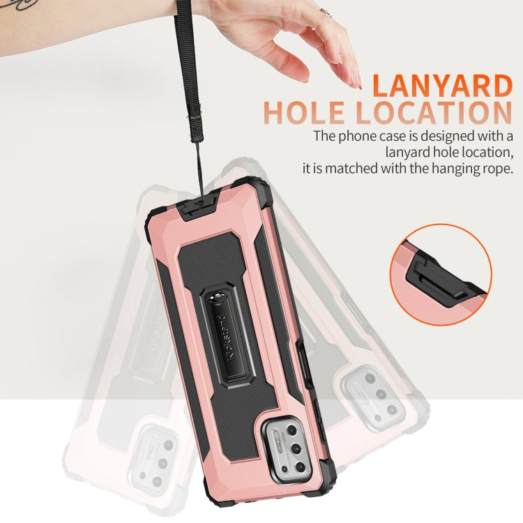For Motorola Moto G Stylus 2021 10 PCS Knight Jazz PC+TPU Shockproof Protective Case with Foldable Holder