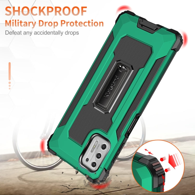 For Motorola Moto G Stylus 2021 10 PCS Knight Jazz PC+TPU Shockproof Protective Case with Foldable Holder