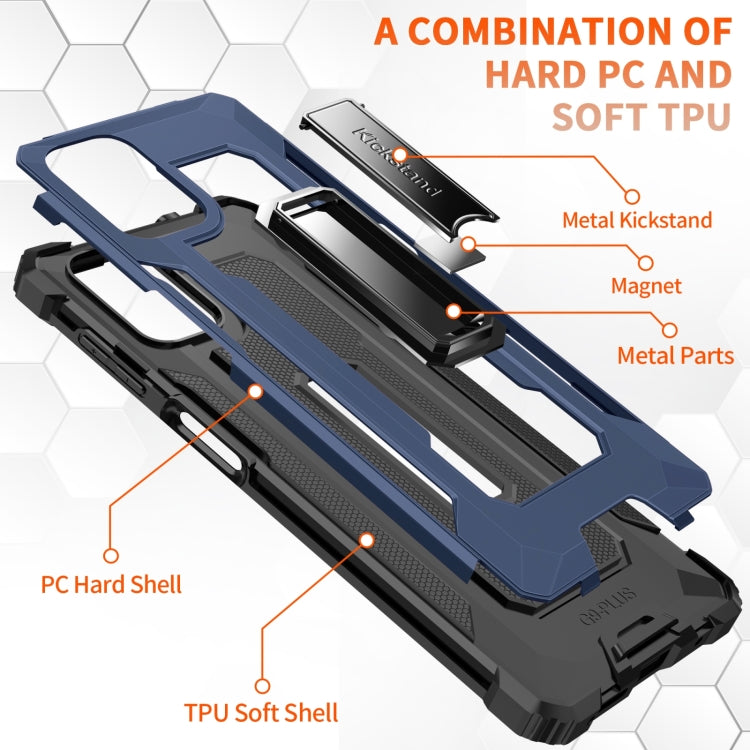 For Motorola Moto G9 Plus 10 PCS Knight Jazz PC+TPU Shockproof Protective Case with Foldable Holder