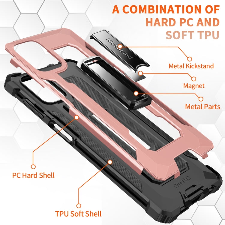 For Motorola Moto G9 Plus 10 PCS Knight Jazz PC+TPU Shockproof Protective Case with Foldable Holder