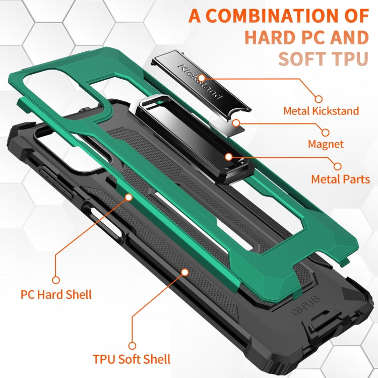 For Motorola Moto G9 Plus 10 PCS Knight Jazz PC+TPU Shockproof Protective Case with Foldable Holder