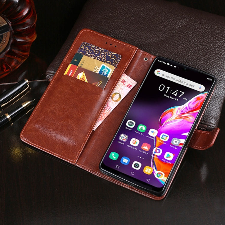 For Infinix Hot 10T idewei Crazy Horse Texture Horizontal Flip Leather Case with Holder & Card Slots & Wallet