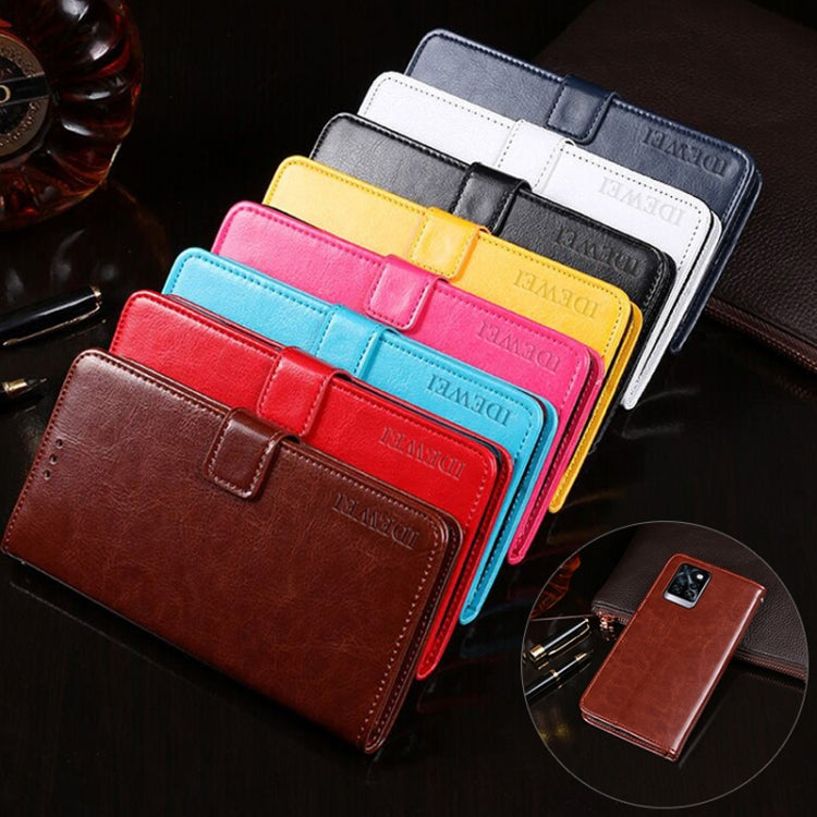 For Infinix Note 10 Pro idewei Crazy Horse Texture Horizontal Flip Leather Case with Holder & Card Slots & Wallet