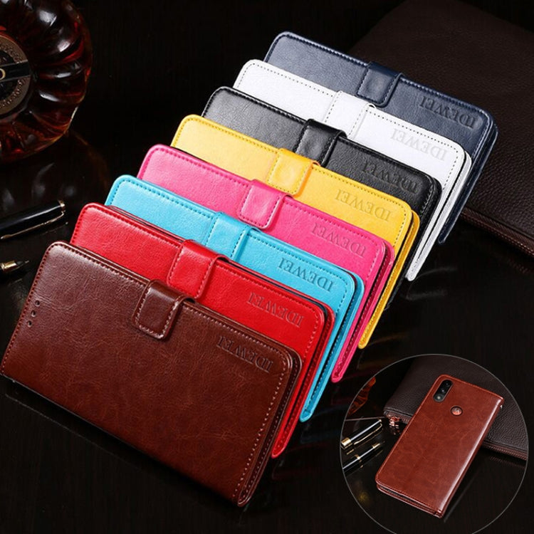 For Lenovo K13 idewei Crazy Horse Texture Horizontal Flip Leather Case with Holder & Card Slots & Wallet