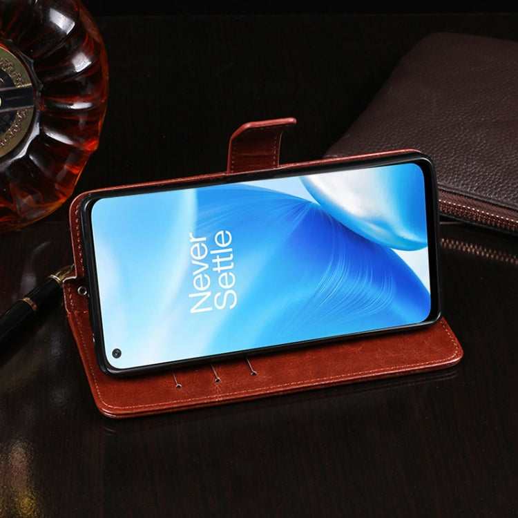 For OnePlus Nord N200 5G idewei Crazy Horse Texture Horizontal Flip Leather Case with Holder & Card Slots & Wallet