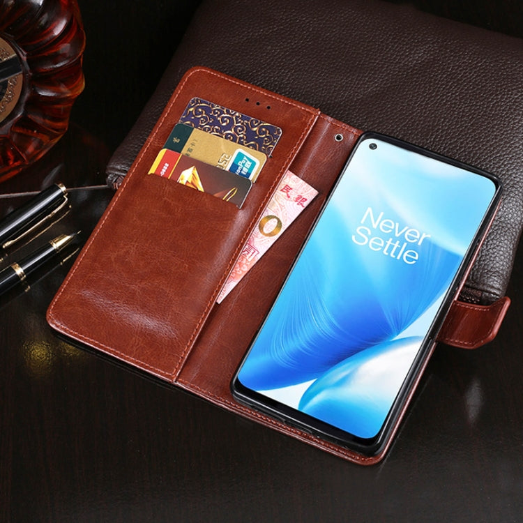 For OnePlus Nord N200 5G idewei Crazy Horse Texture Horizontal Flip Leather Case with Holder & Card Slots & Wallet