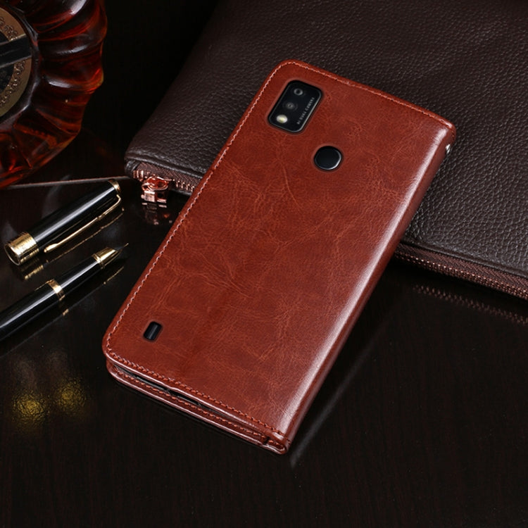 For ZTE Blade A51 idewei Crazy Horse Texture Horizontal Flip Leather Case with Holder & Card Slots & Wallet
