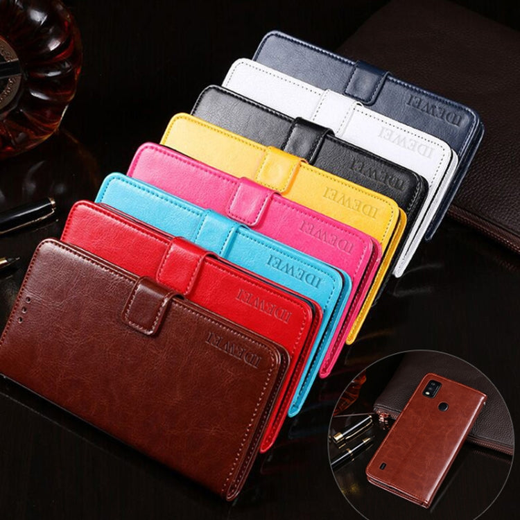 For ZTE Blade A51 idewei Crazy Horse Texture Horizontal Flip Leather Case with Holder & Card Slots & Wallet